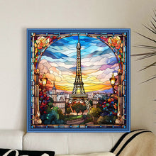 Load image into Gallery viewer, Glass Painting-Eiffel Tower - 50*50CM 11CT Stamped Cross Stitch
