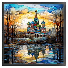 Load image into Gallery viewer, Glass Painting - St. Basil&#39;S Cathedral, Russia - 50*50CM 11CT Stamped Cross Stitch
