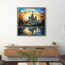 Load image into Gallery viewer, Glass Painting - St. Basil&#39;S Cathedral, Russia - 50*50CM 11CT Stamped Cross Stitch
