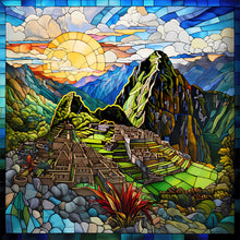 Load image into Gallery viewer, Glass Painting-Machu Picchu, Peru - 50*50CM 11CT Stamped Cross Stitch
