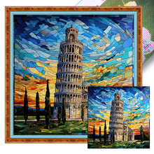 Load image into Gallery viewer, Glass Painting-Leaning Tower Of Pisa, Italy - 50*50CM 11CT Stamped Cross Stitch
