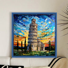 Load image into Gallery viewer, Glass Painting-Leaning Tower Of Pisa, Italy - 50*50CM 11CT Stamped Cross Stitch

