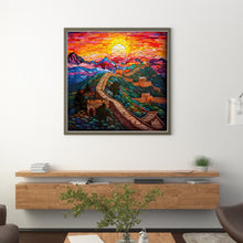 Load image into Gallery viewer, Glass Painting-Great Wall Of China - 50*50CM 11CT Stamped Cross Stitch
