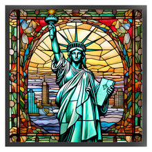 Load image into Gallery viewer, Glass Painting-Statue Of Liberty - 50*50CM 11CT Stamped Cross Stitch
