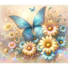 Load image into Gallery viewer, Pearl Daisy Butterfly 35*30CM(Canvas) Full Round Drill Diamond Painting
