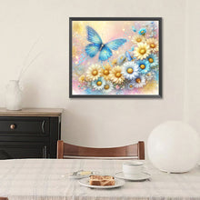 Load image into Gallery viewer, Pearl Daisy Butterfly 35*30CM(Canvas) Full Round Drill Diamond Painting
