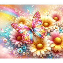 Load image into Gallery viewer, Pearl Daisy Butterfly 35*30CM(Canvas) Full Round Drill Diamond Painting
