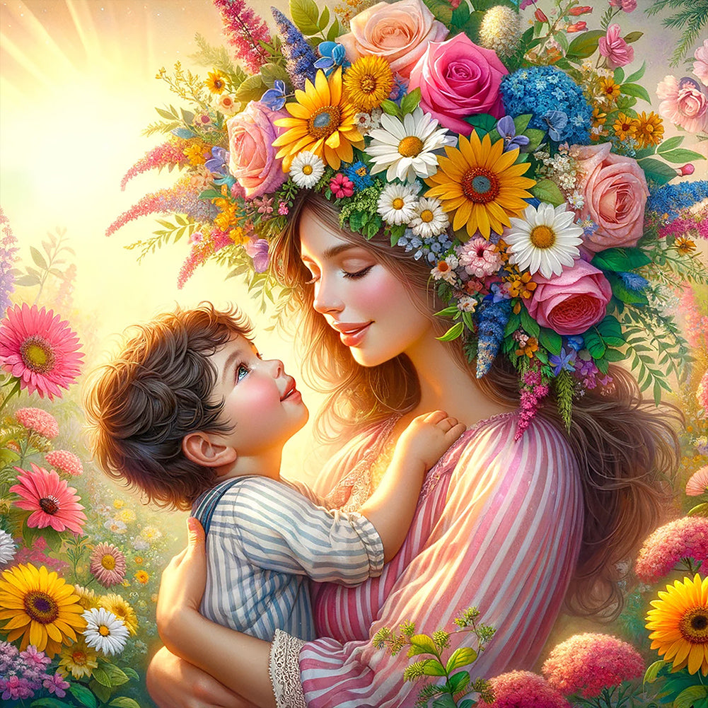 Mother'S Day - Maternal Love 30*30CM(Canvas) Full Round Drill Diamond Painting