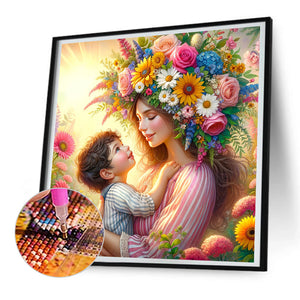 Mother'S Day - Maternal Love 30*30CM(Canvas) Full Round Drill Diamond Painting