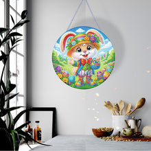 Load image into Gallery viewer, Handmade Cute Easter Rabbit Diamond Painting Hanging Pendant for Home Wall Decor
