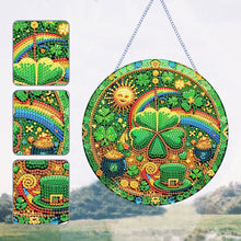 Load image into Gallery viewer, St Patrick Lucky Clover 5D DIY Diamond Painting Dots Pendant for Home Wall Decor
