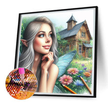 Load image into Gallery viewer, Garden Butterfly Fairy 30*30CM(Canvas) Full Round Drill Diamond Painting
