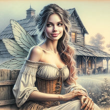 Load image into Gallery viewer, Garden Butterfly Fairy 30*30CM(Canvas) Full Round Drill Diamond Painting
