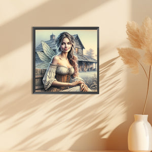 Garden Butterfly Fairy 30*30CM(Canvas) Full Round Drill Diamond Painting