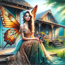 Load image into Gallery viewer, Garden Butterfly Fairy 30*30CM(Canvas) Full Round Drill Diamond Painting
