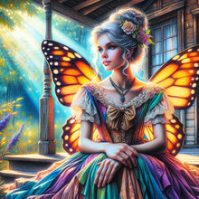 Load image into Gallery viewer, Garden Butterfly Fairy 30*30CM(Canvas) Full Round Drill Diamond Painting
