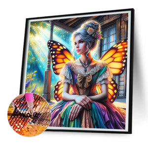 Garden Butterfly Fairy 30*30CM(Canvas) Full Round Drill Diamond Painting