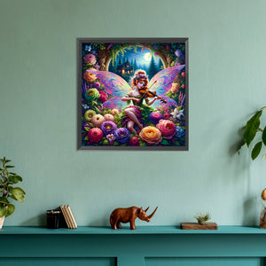 Garden Butterfly Fairy 30*30CM(Canvas) Full Round Drill Diamond Painting