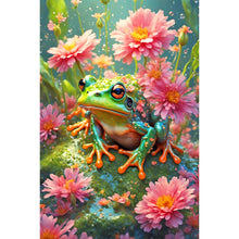 Load image into Gallery viewer, Flower And Frog 40*60CM(Canvas) Full Round Drill Diamond Painting
