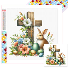 Load image into Gallery viewer, Easter Cross 40*40CM(Picture) Full Square Drill Diamond Painting
