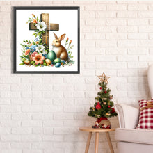 Load image into Gallery viewer, Easter Cross 40*40CM(Picture) Full Square Drill Diamond Painting
