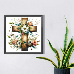 Easter Cross 40*40CM(Picture) Full Square Drill Diamond Painting