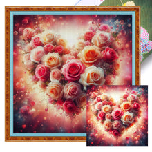 Load image into Gallery viewer, Love Rose - 40*40CM 18CT Stamped Cross Stitch
