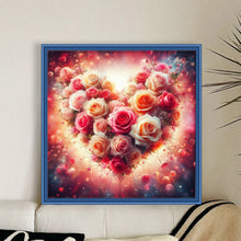 Load image into Gallery viewer, Love Rose - 40*40CM 18CT Stamped Cross Stitch
