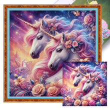 Load image into Gallery viewer, Rose Unicorn - 50*50CM 18CT Stamped Cross Stitch
