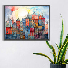 Load image into Gallery viewer, Colorful Lattice House 40*30CM(Picture) Full Square Drill Diamond Painting
