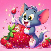 Load image into Gallery viewer, Strawberry Cat 30*30CM(Picture) Full AB Round Drill Diamond Painting

