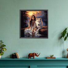 Load image into Gallery viewer, Beauty And The Wolf 30*30CM(Canvas) Full Round Drill Diamond Painting
