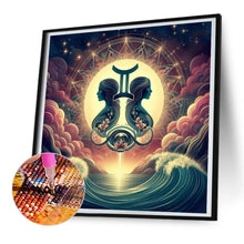 Load image into Gallery viewer, Twelve Zodiac Signs-Gemini 30*30CM(Canvas) Full Round Drill Diamond Painting
