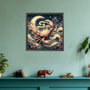 Twelve Zodiac Signs-Cancer 30*30CM(Canvas) Full Round Drill Diamond Painting