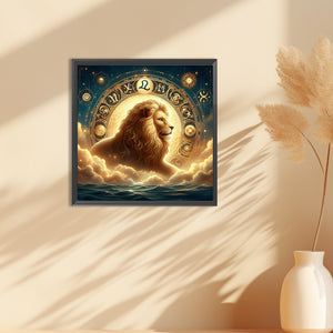 Twelve Zodiac Signs-Leo 30*30CM(Canvas) Full Round Drill Diamond Painting