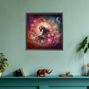 Twelve Zodiac Signs-Virgo 30*30CM(Canvas) Full Round Drill Diamond Painting