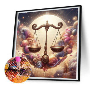 Twelve Zodiac Signs-Libra 30*30CM(Canvas) Full Round Drill Diamond Painting