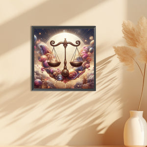 Twelve Zodiac Signs-Libra 30*30CM(Canvas) Full Round Drill Diamond Painting