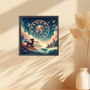 Twelve Zodiac Signs-Sagittarius 30*30CM(Canvas) Full Round Drill Diamond Painting