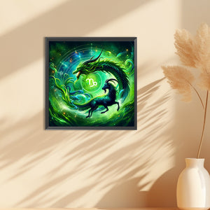 Twelve Zodiac Signs - Capricorn 30*30CM(Canvas) Full Round Drill Diamond Painting