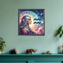 Load image into Gallery viewer, Twelve Zodiac Signs-Aquarius 30*30CM(Canvas) Full Round Drill Diamond Painting
