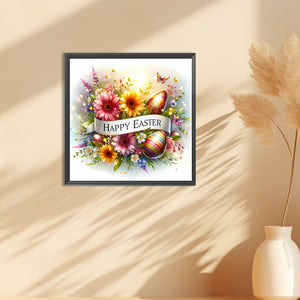Happy Easter 30*30CM(Canvas) Full Round Drill Diamond Painting