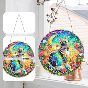 Sun Catcher 5D Animal Cross Diamond Painting Dots Pendant Art for Wall Decor