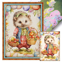 Load image into Gallery viewer, Retro Poster-Easter Egg Hedgehog - 40*60CM 11CT Stamped Cross Stitch

