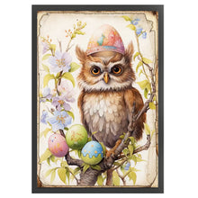 Load image into Gallery viewer, Retro Poster-Easter Egg Owl - 40*60CM 11CT Stamped Cross Stitch
