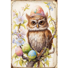 Load image into Gallery viewer, Retro Poster-Easter Egg Owl - 40*60CM 11CT Stamped Cross Stitch
