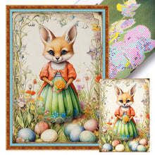 Load image into Gallery viewer, Retro Poster-Easter Egg Fox - 40*60CM 11CT Stamped Cross Stitch
