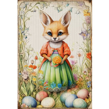 Load image into Gallery viewer, Retro Poster-Easter Egg Fox - 40*60CM 11CT Stamped Cross Stitch
