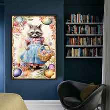 Load image into Gallery viewer, Retro Poster - Easter Egg Raccoon - 40*60CM 11CT Stamped Cross Stitch
