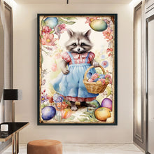 Load image into Gallery viewer, Retro Poster - Easter Egg Raccoon - 40*60CM 11CT Stamped Cross Stitch
